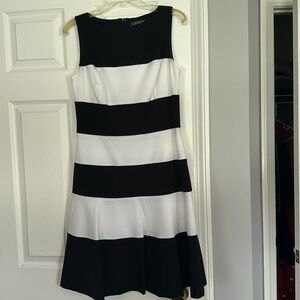 Ralph Lauren beautiful black and white dress.